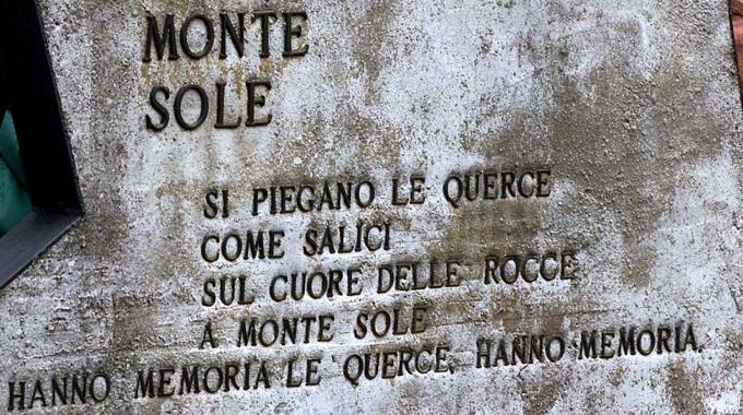 La stele di Monte Sole, che ricorda gli eccidi nazisti in quelle zone